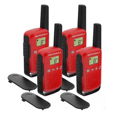 Motorola TALKABOUT T42 Quad Pack Two-Way Radios in Red PMR 446 Compact