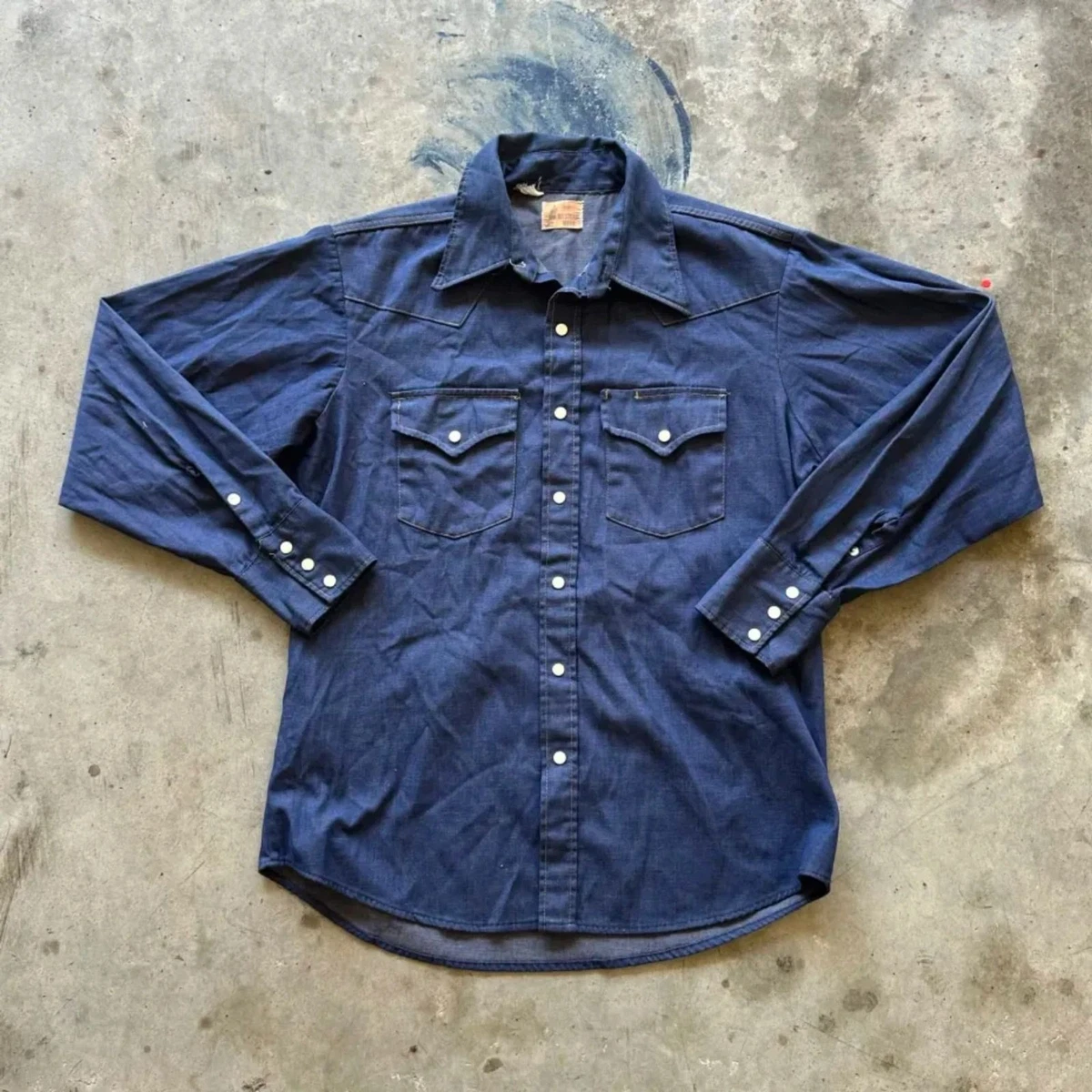 Sears Denim Casual Button-Down Shirts for Men for sale | eBay