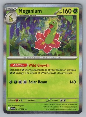MEGANIUM 010/132 R MEGA EVOLUTION POKEMON HOLO NM MEG 2025