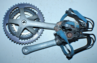 Sakae XCE Triple MTB Crankset Gray 175mm 48/38/28T JIS BCD104/74
