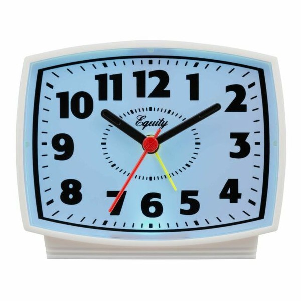 Equity by La Crosse 33100 Electric Silent Analog Alarm Clock White