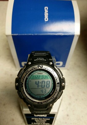 Casio SGW-100-1V Twin Sensor Mens Watch Thermometer Compass Chronograph SGW-100