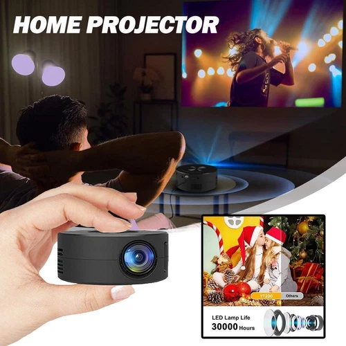 Mini Projector Portable LCD 1080P HD Home Cinema Phone Projection NEW/BK - Picture 3 of 18