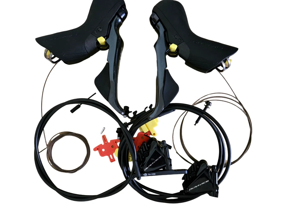 SHIMANO Dura-Ace ST-9120 2x11s L+R Shift Hydraulic Disc Brake Levers & calipers - Image 3 of 4