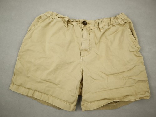 Chubbies Shorts Men Large Beige Solid Regular Fit Chino 5.5" Pockets Khaki L *