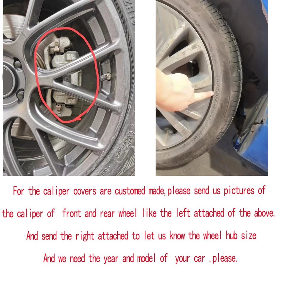 Blue Aluminum Alloy Brake Caliper Cover Front &Rear For BMW X1/X3/X5/X6/M5/M6/M7 Foto 3 de 4