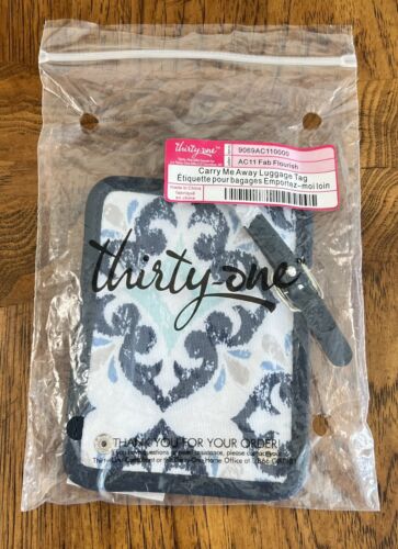 New 31 Thirty-One Bags Carry Me Away Luggage Tag, Fab Flourish AC11 - Picture 1 of 2