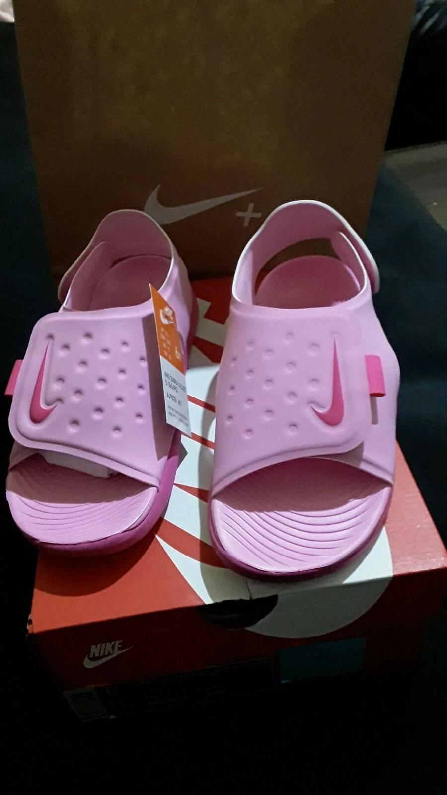 NIKE SUNRAY ADJUST 5 YOUTH (GS) ROSA UK:5 5 EUR38 5 24CM*AJ9076 601* SANDALO