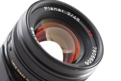 MINT] Contax Carl Zeiss Planar T* 45mm F/2 Black AF Lens For