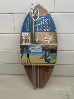 Tiki Toss Hook and Ring Toss Game Surf Deluxe Edition Indoor Outdoor