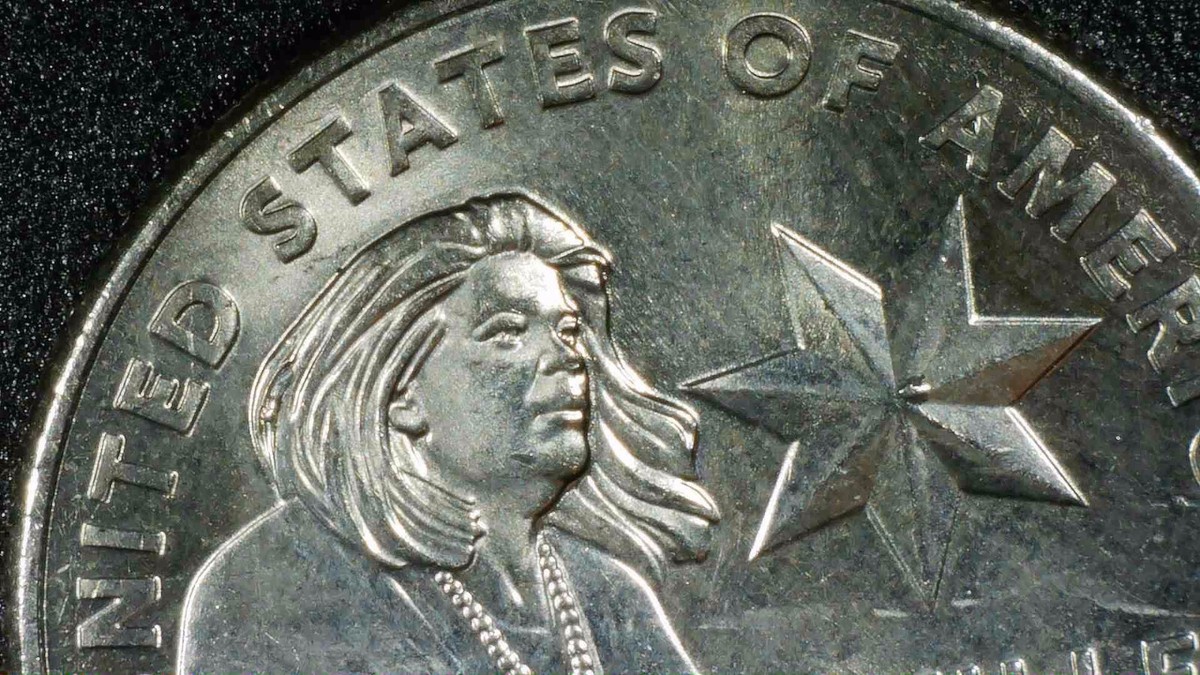 2023 P Wilma Mankiller Quarter w/ die chip on hair and star