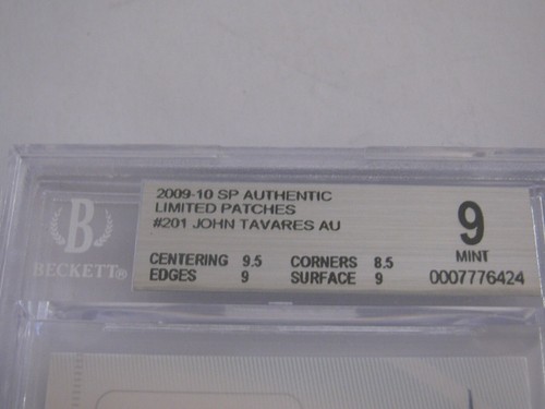 BGS 9 2009-10 SP AUTÉNTICO RELOJ JOHN TAVARES FUTURO 56/100 PARCHE AUTOMÁTICO RC - Imagen 5 de 7