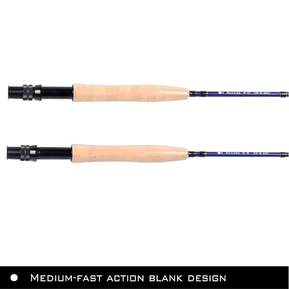 Caña de pescar con mosca 9' 8WT carrete de mosca de eje grande WF línea de mosca flotante combo principiante Foto 3 de 4