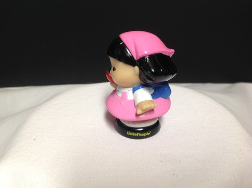 Vintage Little People Fisher Price Sonya Lee School Girl Apple Backpack 2001 - Picture 2 of 5