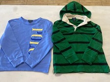 Polo Ralph Lauren Hoodie Polo Shirt  Pullover Sweatshirt Boys Size 7 Lot Of 2