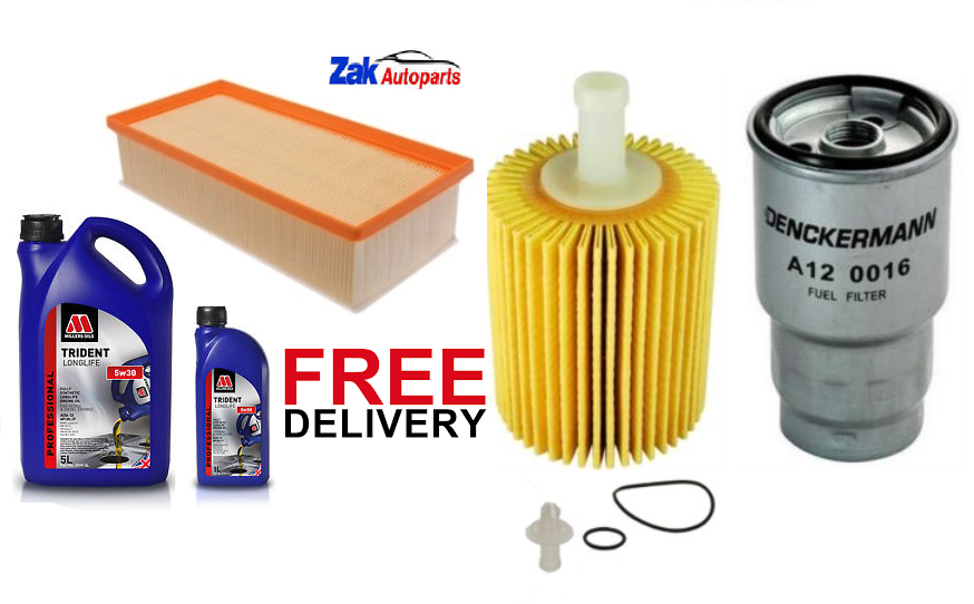 FOR TOYOTA AVENSIS 2.2 D4D (0308) AIR OIL FUEL FILTERS & OIL 6L
