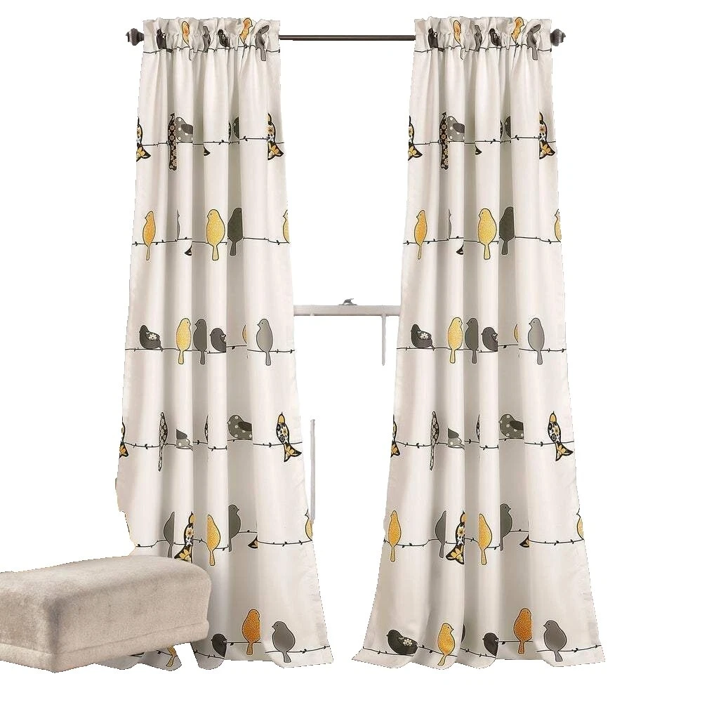 Nature Print Multicolor Window Curtains & Drapes