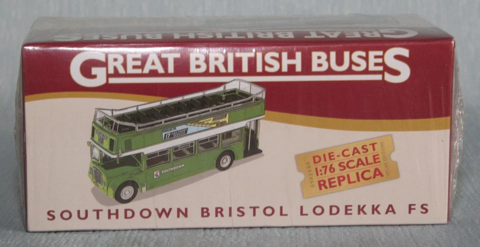 Autobús ATLAS EDICIONES 4655102 1:76 BRISTOL LODEKKA TECHO ABIERTO SOUTHDOWN CAJA SELLADA Foto 4 de 4
