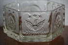 Vintage 1960s Indiana Glass Tiara Candy Dish Federal Eagle & Stars ~ USA
