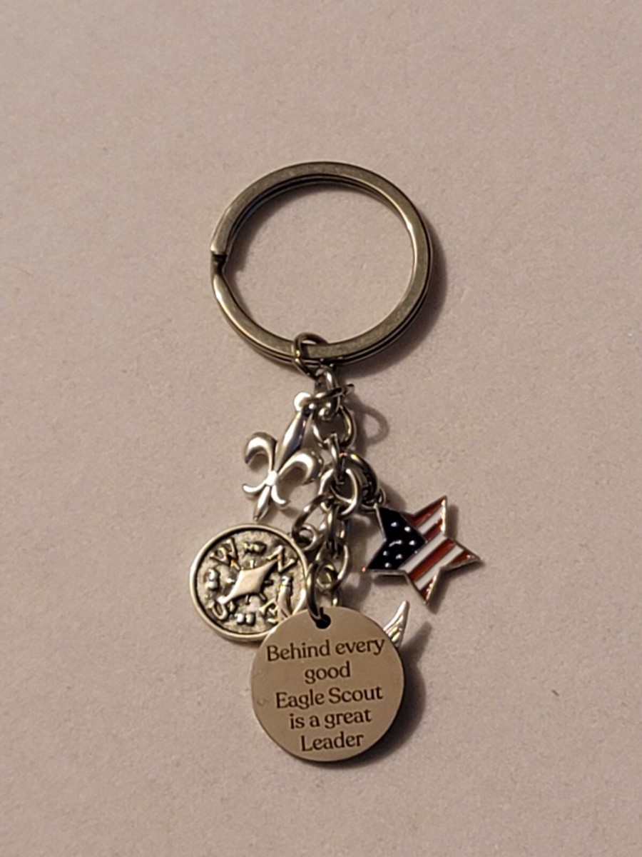 Silver Eagle Scout Keychain, Eagle Scout Leader, Scout, Keychain