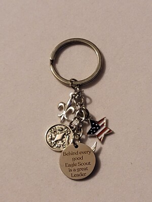 Silver Eagle Scout Keychain, Eagle Scout Leader, Scout, Keychain