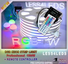 up to 164' 110V RGB Led Strip Light Tape Neon Rope Multi Color Flexible Outdoor