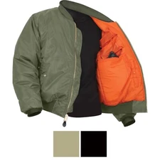 Concealed Carry Reversible Bomber CCW Flight Jacket Air Force MA-1 Coat