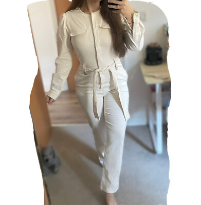 IRIS INK at The Outnet unworn white cream belted jumpsuit size