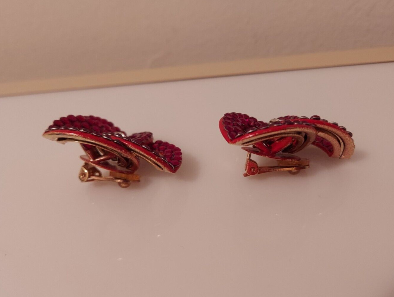 red rhinestone linked intertwined loop statement … - image 7