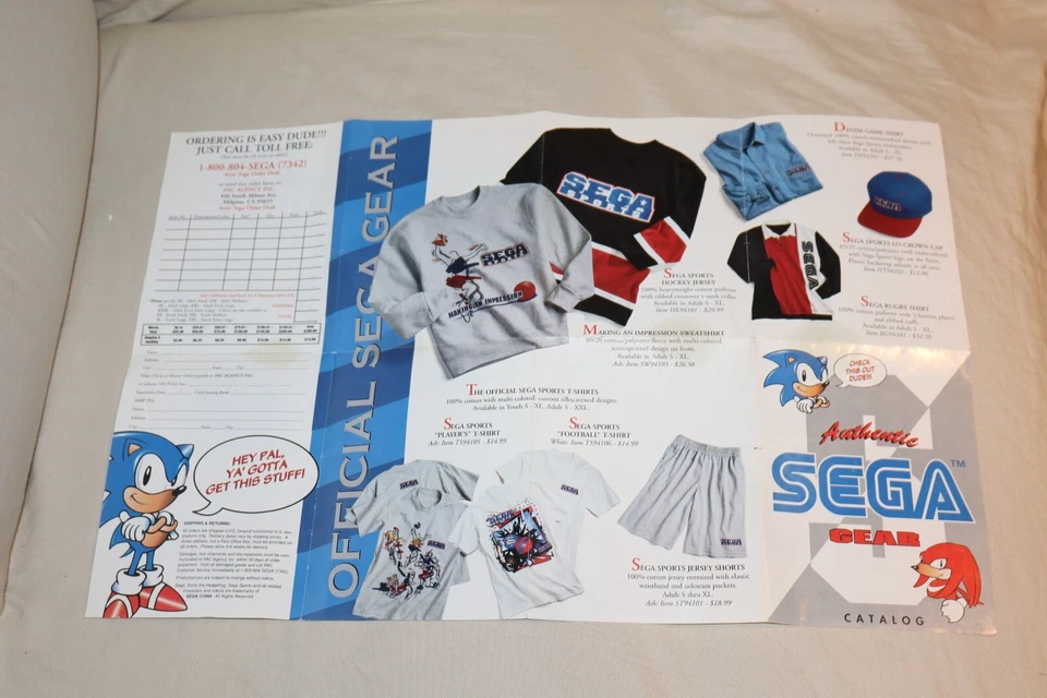 Authentic Sega Gear Catalog ONLY Foldable Insert Sonic Knuckles - Image 4 of 4