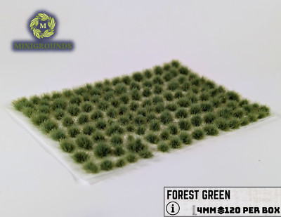 Static Grass Tufts 4mm   Forest Green | Wargaming Terrain Basing Miniatures