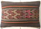 Kelim Kissen Alte Vintage Nomaden Orientalisches Handgewebt Braun Pillow Cushion