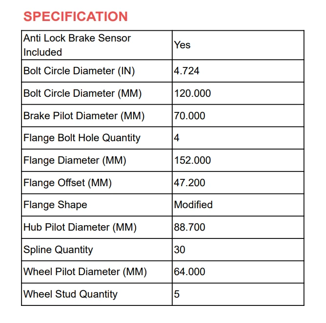 Rolamento de cubo de roda dianteira para 2009-2015 Honda Pilot 2007-13 Acura MDX 2010-13 ZDX - Imagem 3 de 4
