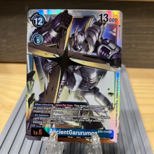 Digimon TCG AncientGarurumon BT4-114 Secret Rare Card - Picture 1 of 3