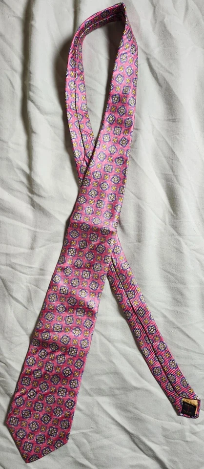 Corbata de seda Robert Talbott Best Of Class Nordstrom rosa vivo azul geométrica Foto 2 de 4