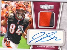 Jermaine Gresham 2010 Topps Unrivaled Autograph Rookie Patch Relic Red RC /10 (x