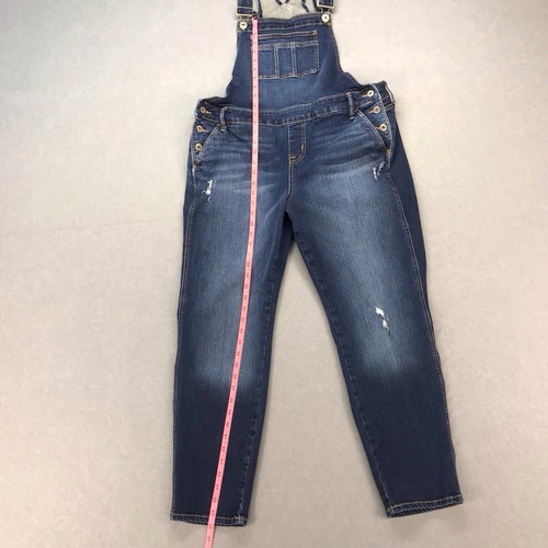 Torrid Overalls Bibs Jumpsuit Womens 16 Blue First At Fit Distressed Denim - Picture 7 of 14