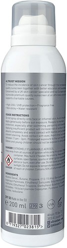 ALTRUIST Dermatólogo Invisible Sol SPRAY con FPS 50 200ml Protector Solar - Imagen 2 de 14