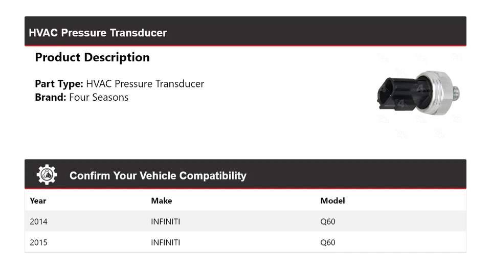 Датчик давления для INFINITI Q60 2014-2015 4 сезона - Изображение 2 из 4