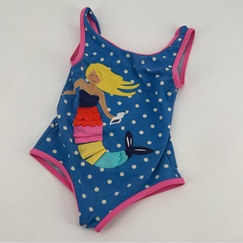 Mini Boden Kids Mermaid One Piece Swimsuit Swim Girls Size 5 6