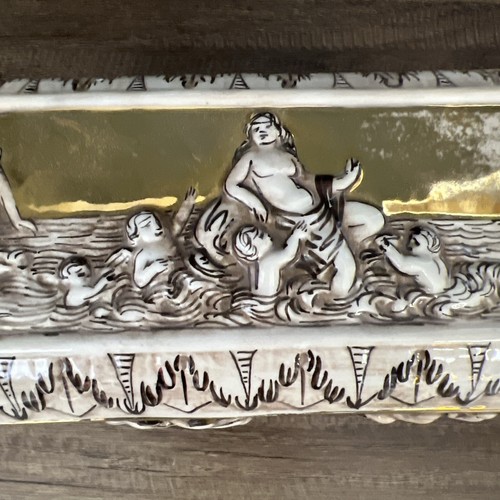 VTG Capodimonte Cherub Storage Box 10” Porcelain Made in Italy 1222 - Picture 4 of 11