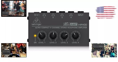 HA400 Ultra-Compact Stereo Headphone Amplifier 4-Way Headphone Amplifier