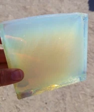 Opalite Glass Tile Chipped Block 4 Slab Flint Knapping Cab 2# Sm.