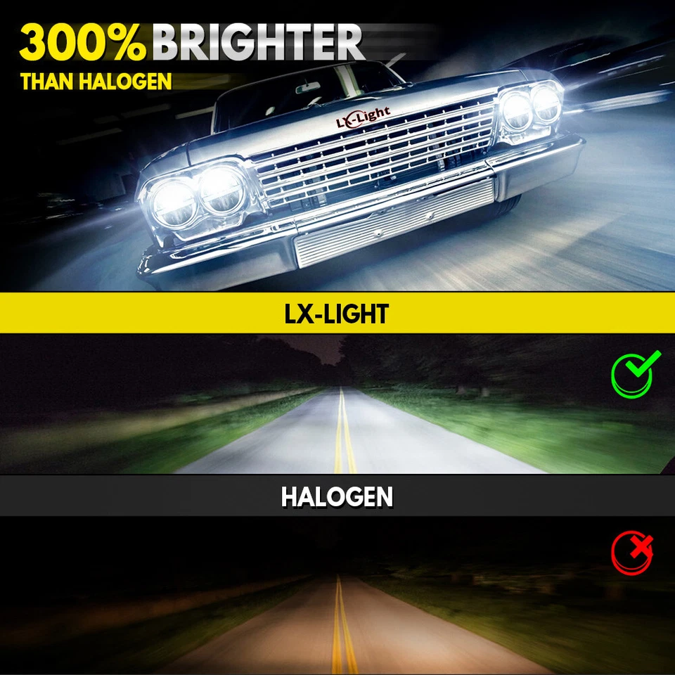 For Harley Davidson Sportster 84 XL 1200 883 Iron 883 5.75" 5-3/4" LED Headlight - Image 2 of 4