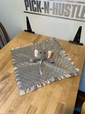 Gray Elephant Lovey 15.5"x16" Crinkle Ears Minky Dots Security Blanket Unbranded