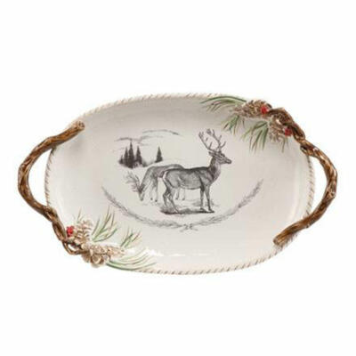 Goebel FF S TE Zapfen 50x29 Fitz and Floyd Christmas Collection Steingut