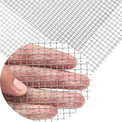 Stainless Steel Woven Wire Mesh Roll, Metal Mesh Sheet, Screen Window Mesh 5 