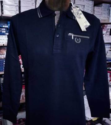 Polo uomo Be Board manica lunga in cotone con logo ricamato e taschino art  M9211 | eBay