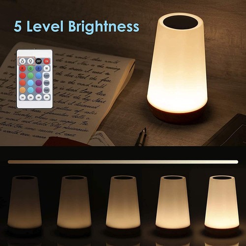 Led Table Lamp Led Touch Night Light Usb Rechargeable Remote Control Dimmable Li - Picture 4 of 7