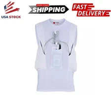 LVAD Men’s HeartMate Tank Top – White Comfortable LVAD Shirt, Small